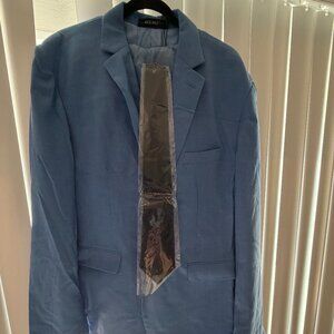 Mage Male Men's Light Blue 3 Piece Suit